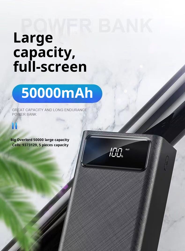 techglobe Powerbank mit großer Kapazität (50000 mAh), tragbarer Outdoor-Akku (30000 mAh), Handy-Ladegerät (40000 mAh)_voghion.com