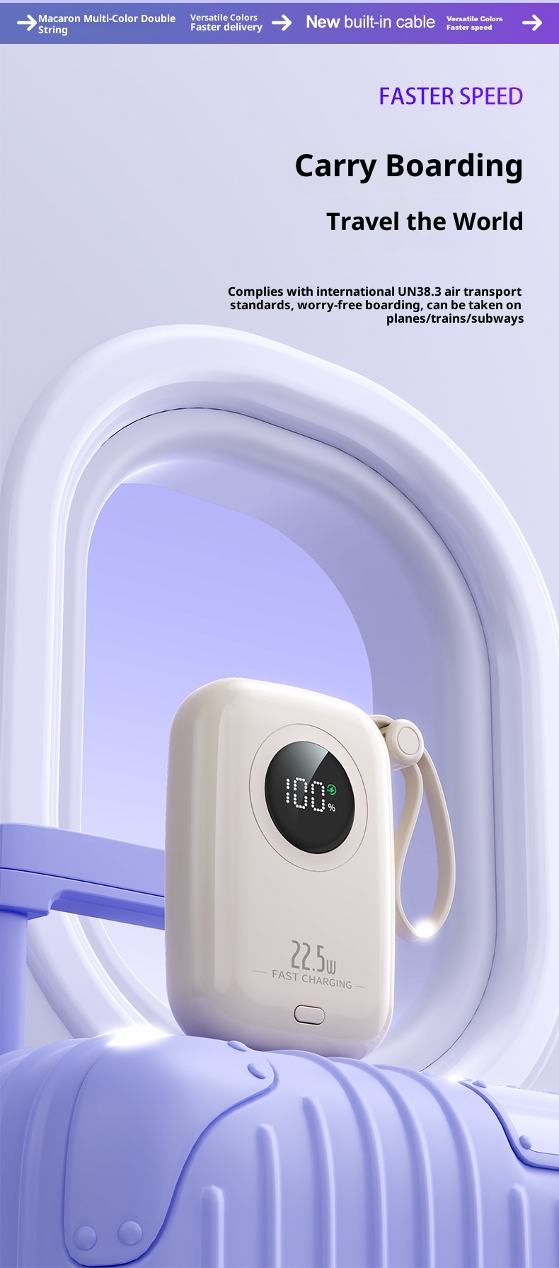 techglobe 2025 New Mini 20000mAh Super Fast Charging With Built-in Cable Power Bank Gift_voghion.com