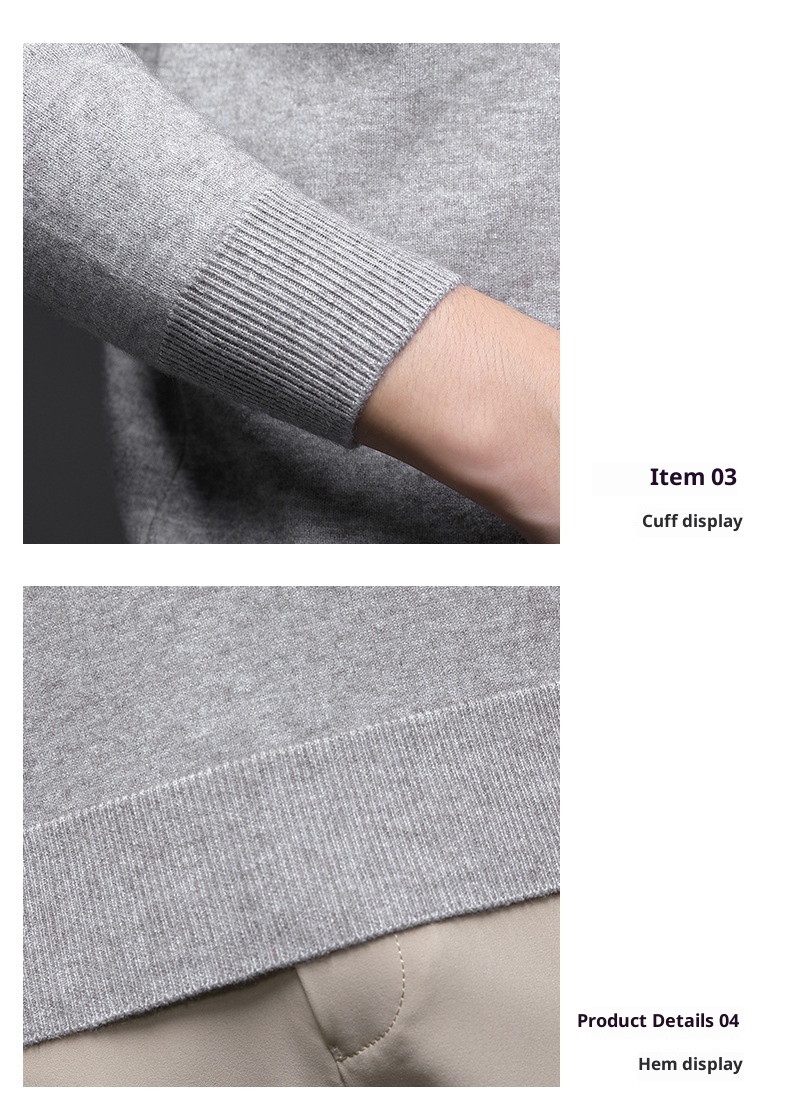 boy Boy Boy Boy Wholesale High Volume Men's Wool Blend Quality Half Turtleneck Multi-color Korean Version Youth Casual Base Sweater Men_voghion.com