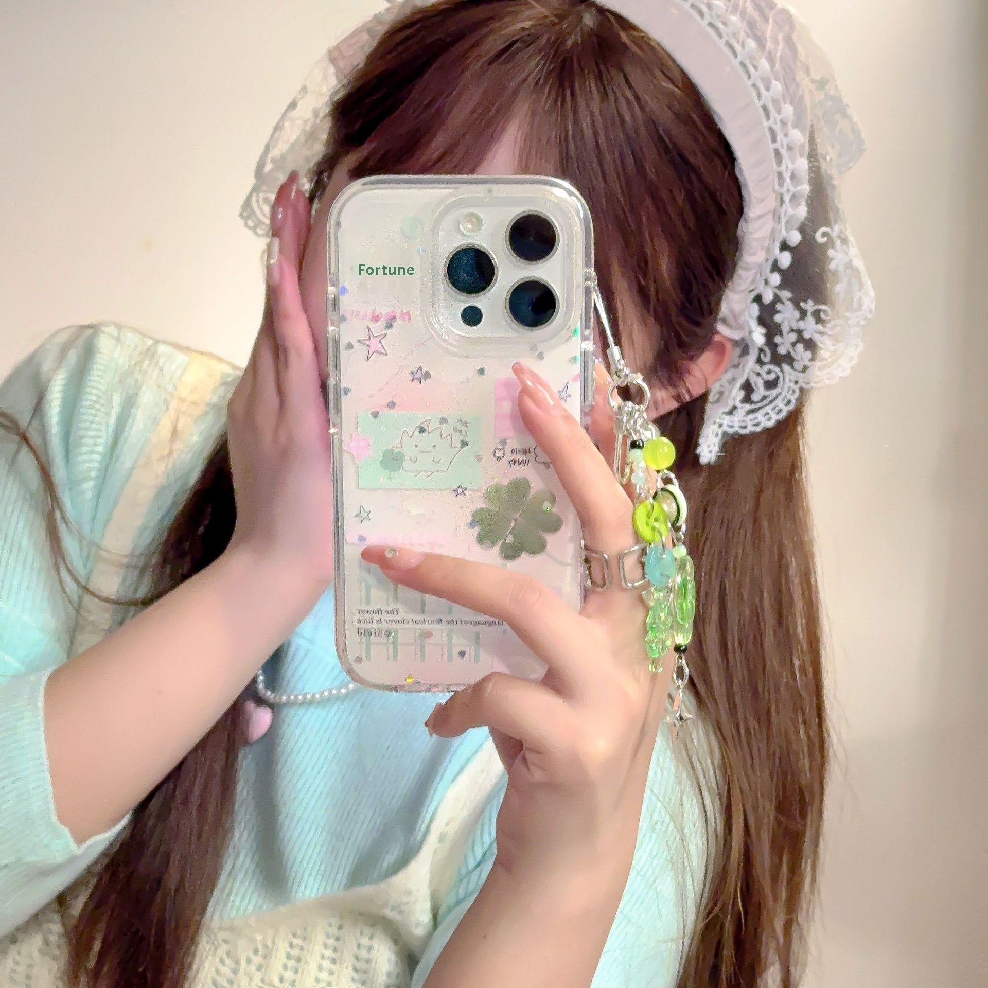 TechGlobe TechGlobe Ins Semplice Piccolo Cuore Quadrifoglio Compatibile con iPhone per Ragazze Custodia per Telefono 15 Pro Max 14/17 Personalizzata 16_voghion.com