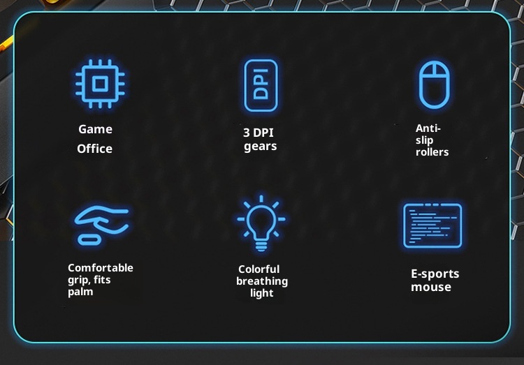 Digitex Digitex Pengbai X1 Mecha Braided Wire Gaming Mouse Computer Accessories USB Cross-Border Colorful Lighting Effect_voghion.com