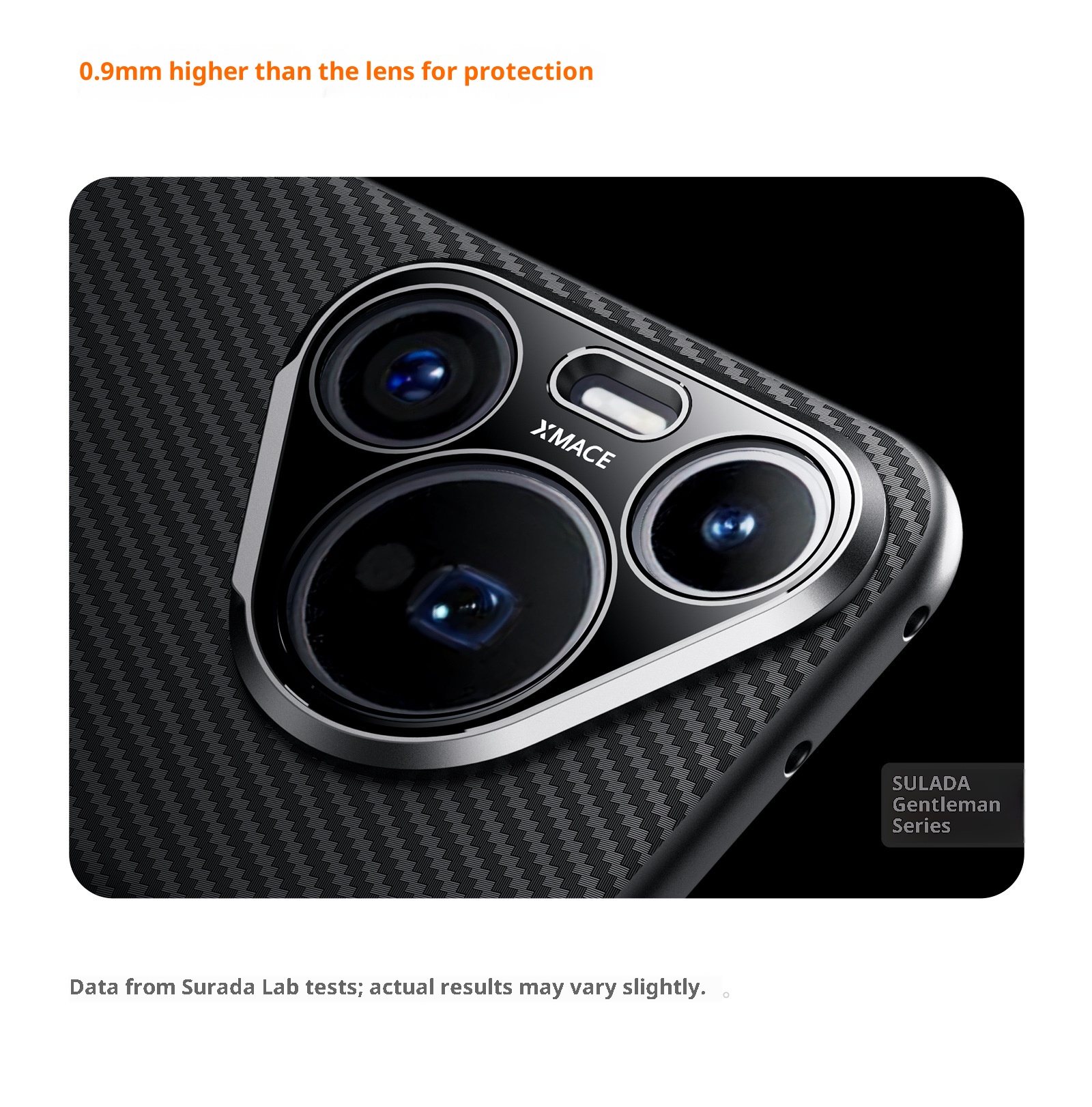 Capa para celular TechGlobe P70 com estampa de fibra de carbono Kevlar, modelo Gentleman, compatível com Huawei Pura70 e P70ultra._voghion.com