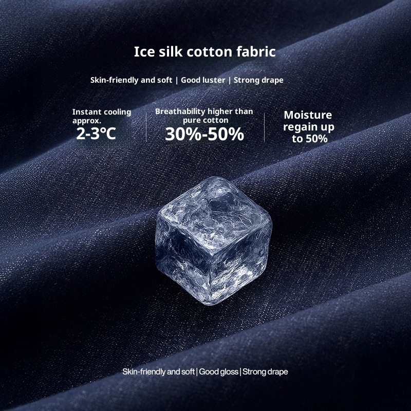 boy Boy Jie Zhan Men's Clothing|Ice Denim Air Conditioning 2025 Spring Summer New Quick-Dry Cool Wide-Leg Casual Ice_voghion.com