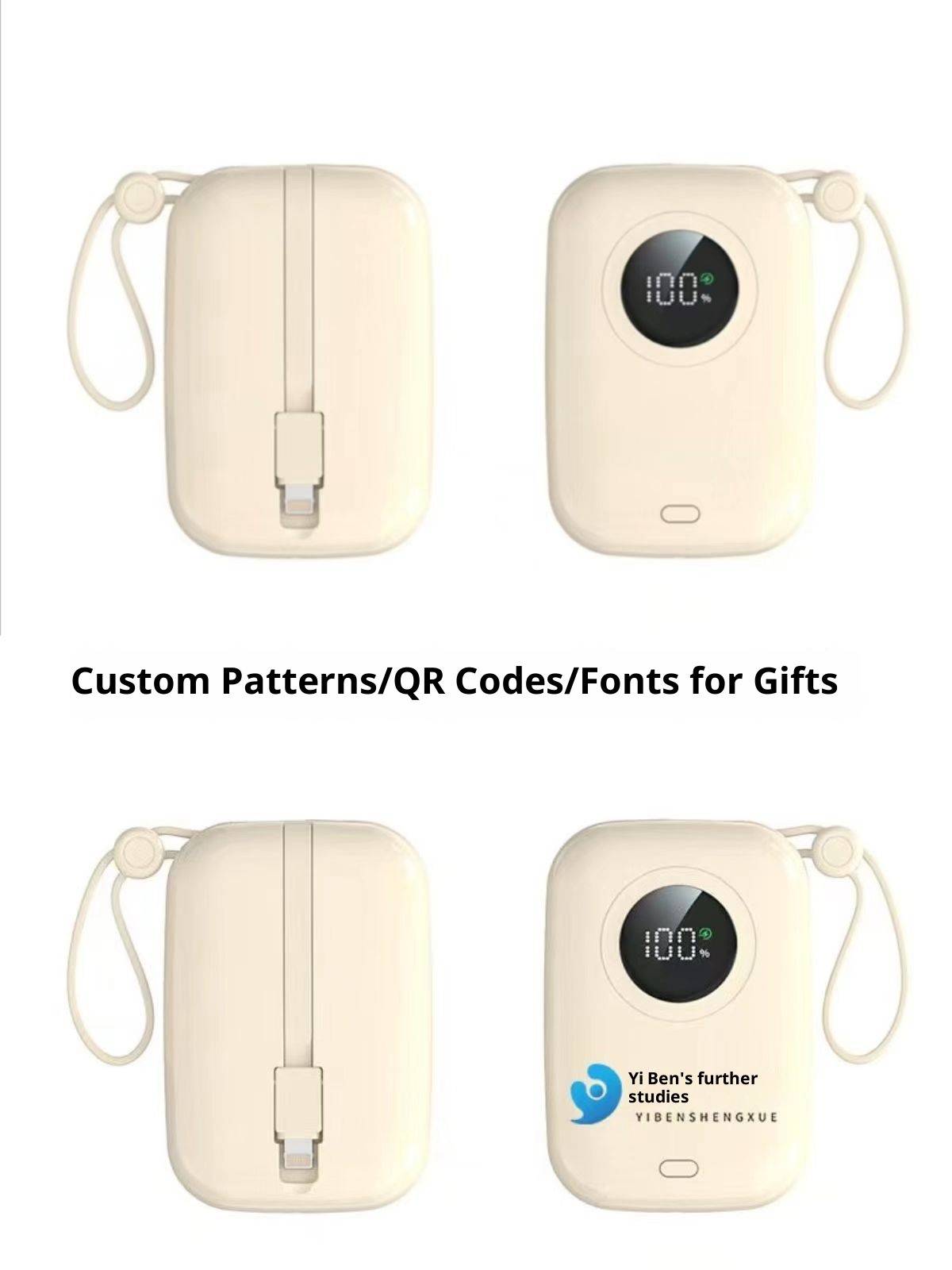 techglobe 2025 New Mini 20000mAh Super Fast Charging With Built-in Cable Power Bank Gift_voghion.com