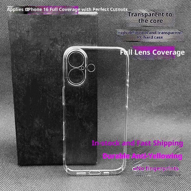 TechGlobe TechGlobe Compatible With Phone Case IPhone 17 AIR Transparent PC Full Coverage Precision Hole Anti-drop Protective Cover_voghion.com