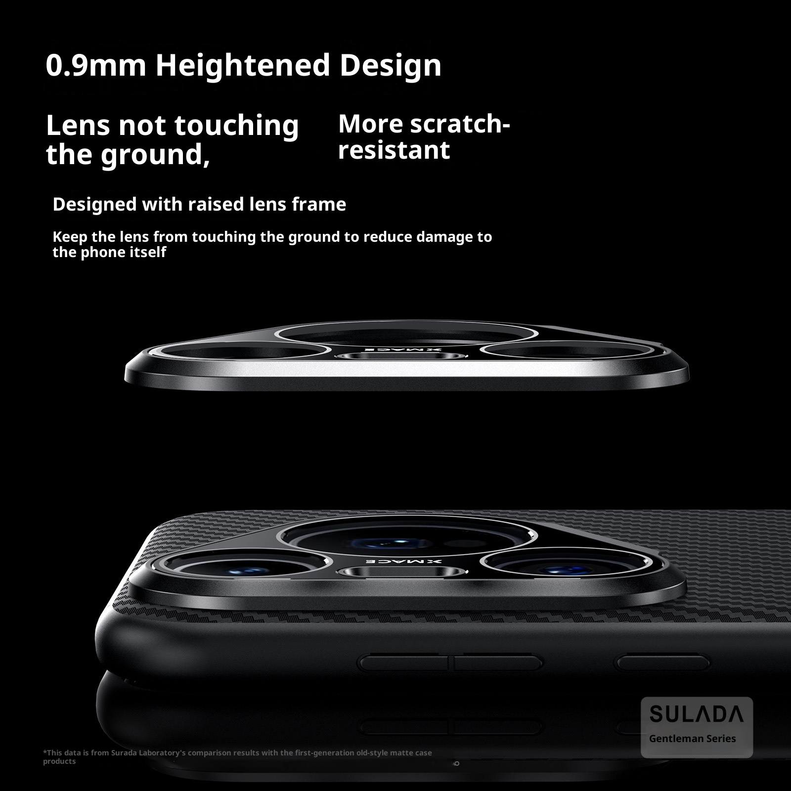 Capa para celular TechGlobe P70 com estampa de fibra de carbono Kevlar, modelo Gentleman, compatível com Huawei Pura70 e P70ultra._voghion.com