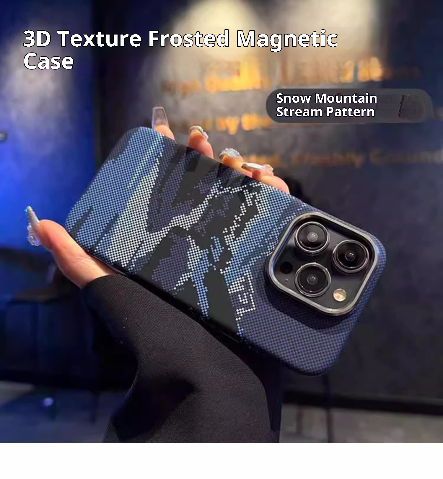 Custodia per telefono TechGlobe compatibile con iPhone 16 Pro Max, magnetica, in fibra di carbonio e Kevlar, copertura completa, antiurto, 15_voghion.com