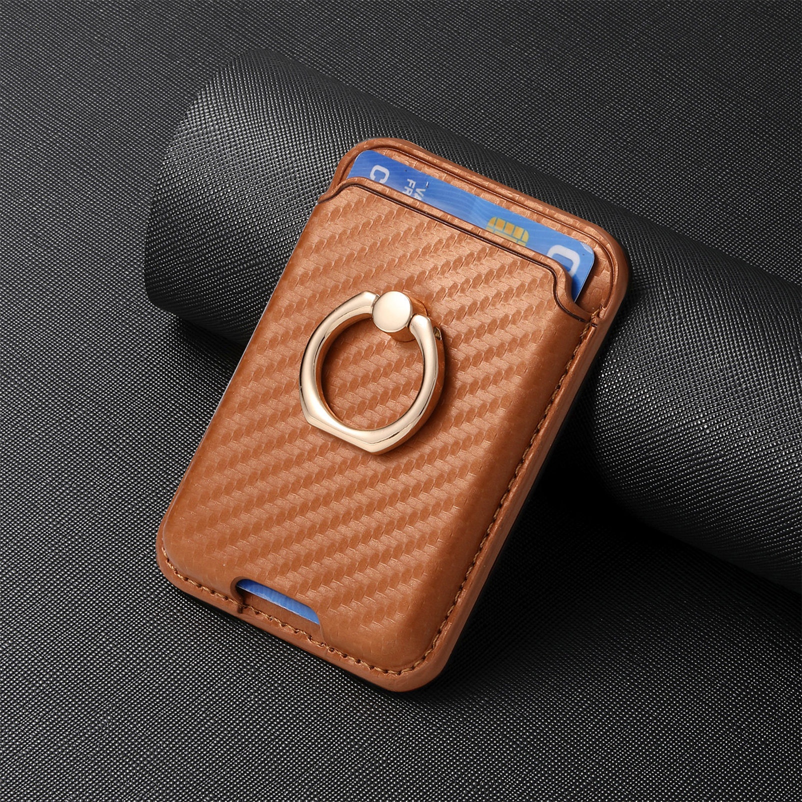 TechGlobe compatibile con 16 porta carte magnetiche in pelle con texture in fibra di carbonio, clip per portafoglio da 14p, 15_voghion.com