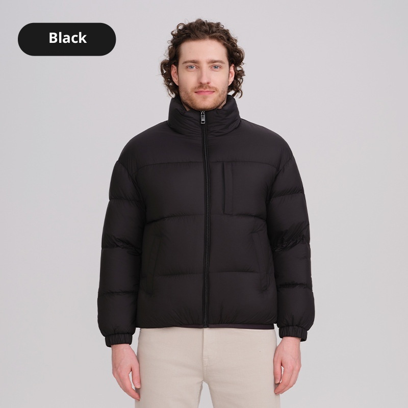 boy 2025 Jacket Short Style Autumn Winter Thickened Warm Stand Collar Men's Coat Wholesale 90% White Duck Down Filling_voghion.com