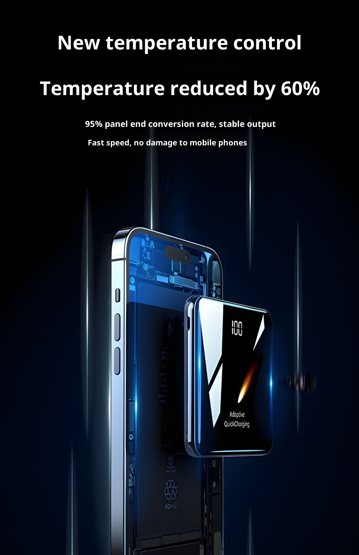 techglobe 3C Certified Mini Built-in Cable 20000mAh Ultra-Thin Bank Fast Charging Mobile Power High-End Gift Custom_voghion.com