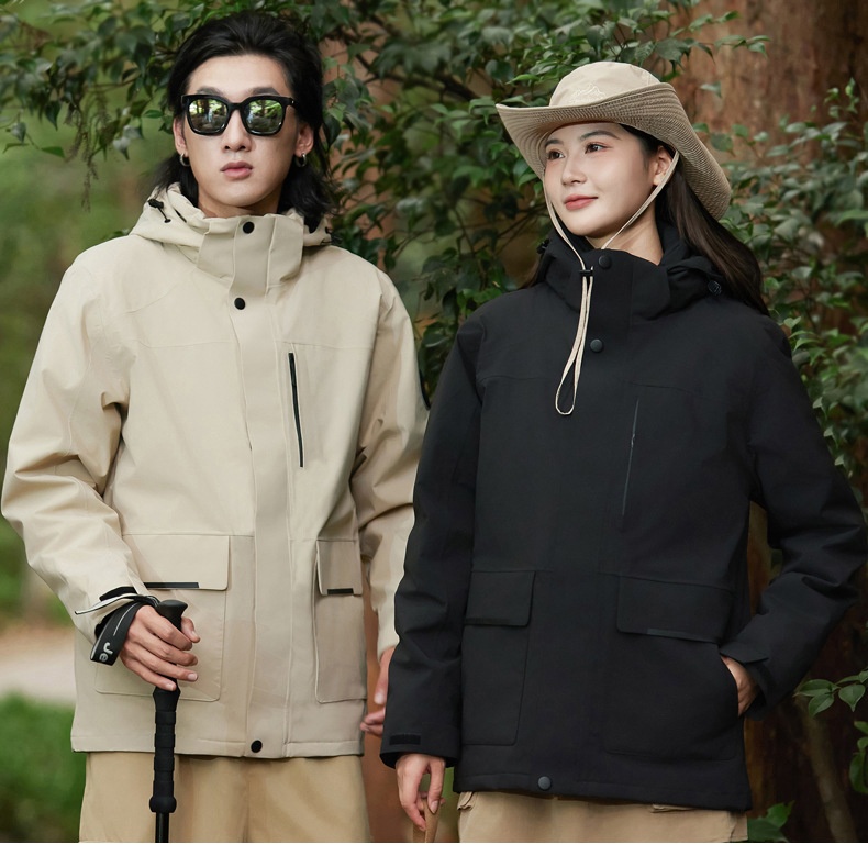 Veste ActiveGo Outdoor décontractée en duvet rembourré, coupe-vent et imperméable pour couple, unisexe, idéale pour les voyages et la randonnée._voghion.com