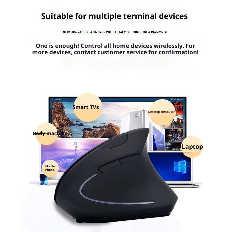 Techglobe Rechargeable Wireless Vertical Laptop Desktop Ergonomic Dual Mode Silent Bluetooth Mouse Wholesale_voghion.com