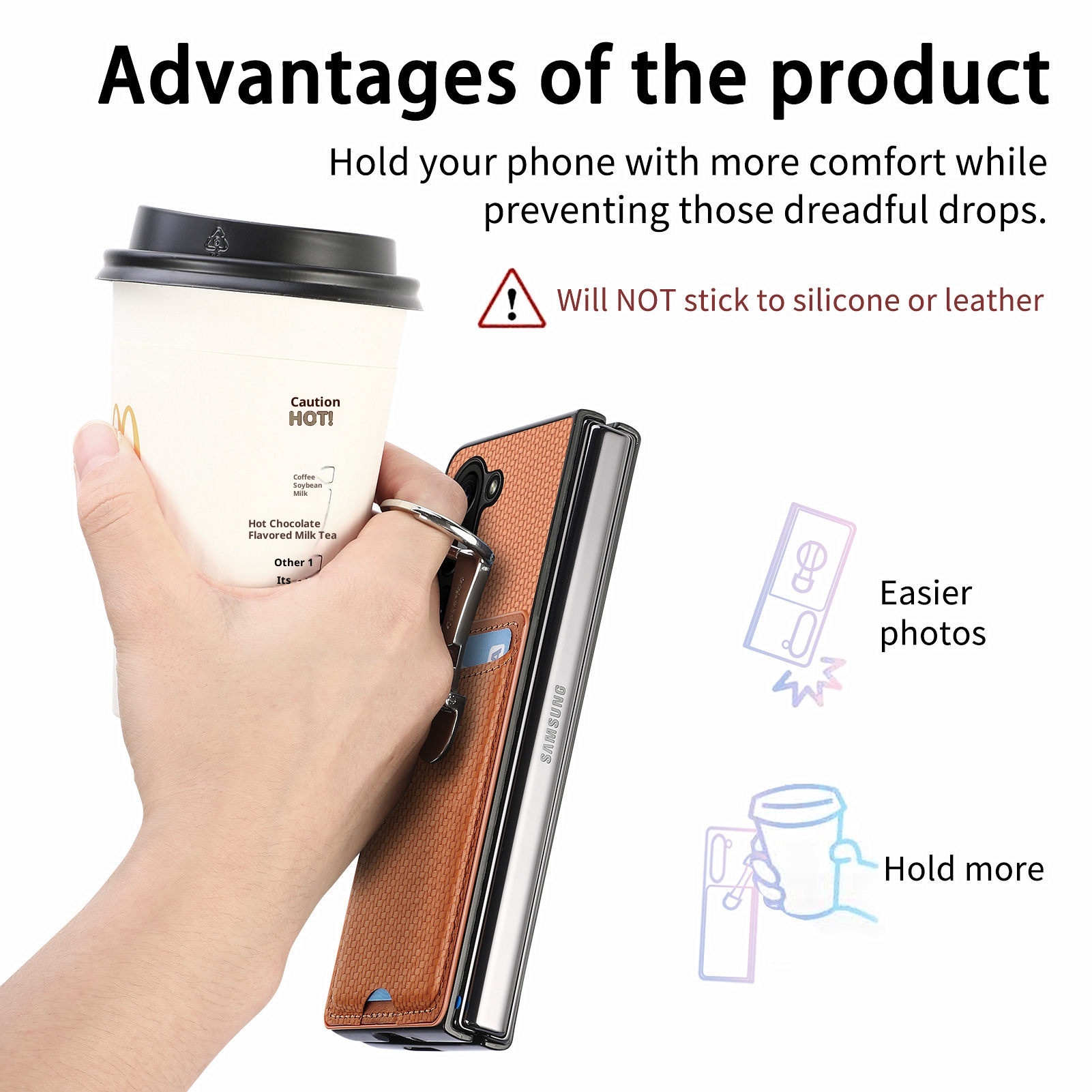 TechGlobe Compatible With Japan And Korea Sam Samsung ZFold7 Multifunctional Ring Stand Card Holder Phone Case 360°Rotating_voghion.com