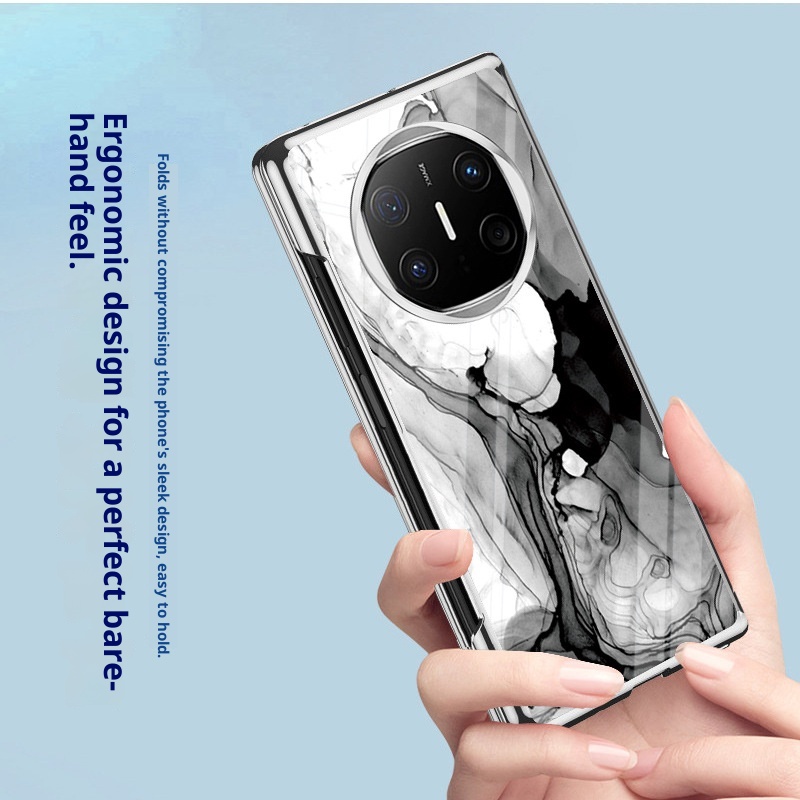 Custodia protettiva in vetro elettrolitico TechGlobe adatta per Huawei Mate X6, X5 Creative Business, X2, marmo lucido_voghion.com