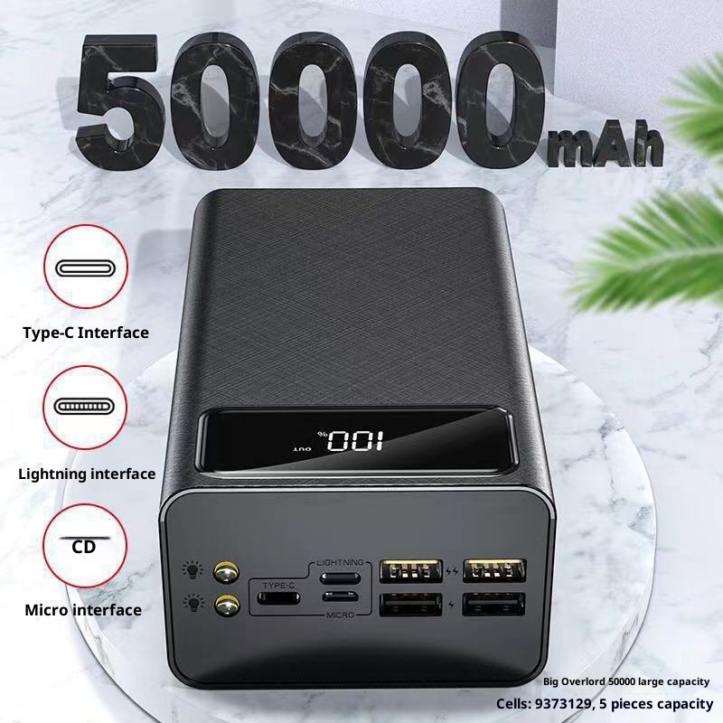 techglobe Powerbank mit großer Kapazität (50000 mAh), tragbarer Outdoor-Akku (30000 mAh), Handy-Ladegerät (40000 mAh)_voghion.com