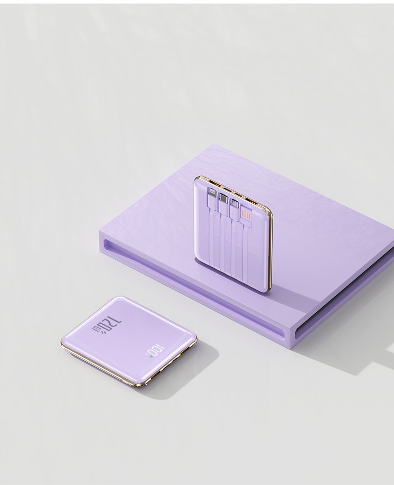 TechGlobe 3C Certified 120W Super Fast Charging With Cable 20000mAh Large Capacity Bank Mini Portable Mobile Power Supply_voghion.com