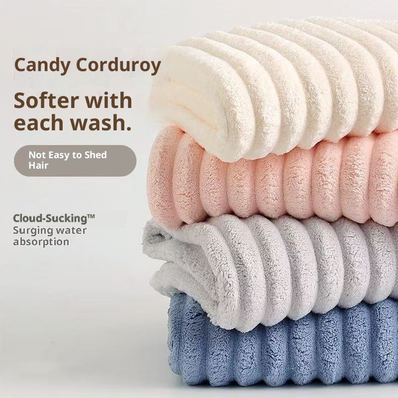 Lillian Candy Paar-Badetuch aus Korallenfleece, Strandtuch, schnelltrocknend, saugfähig, neu, hochwertig, verdickt_voghion.com