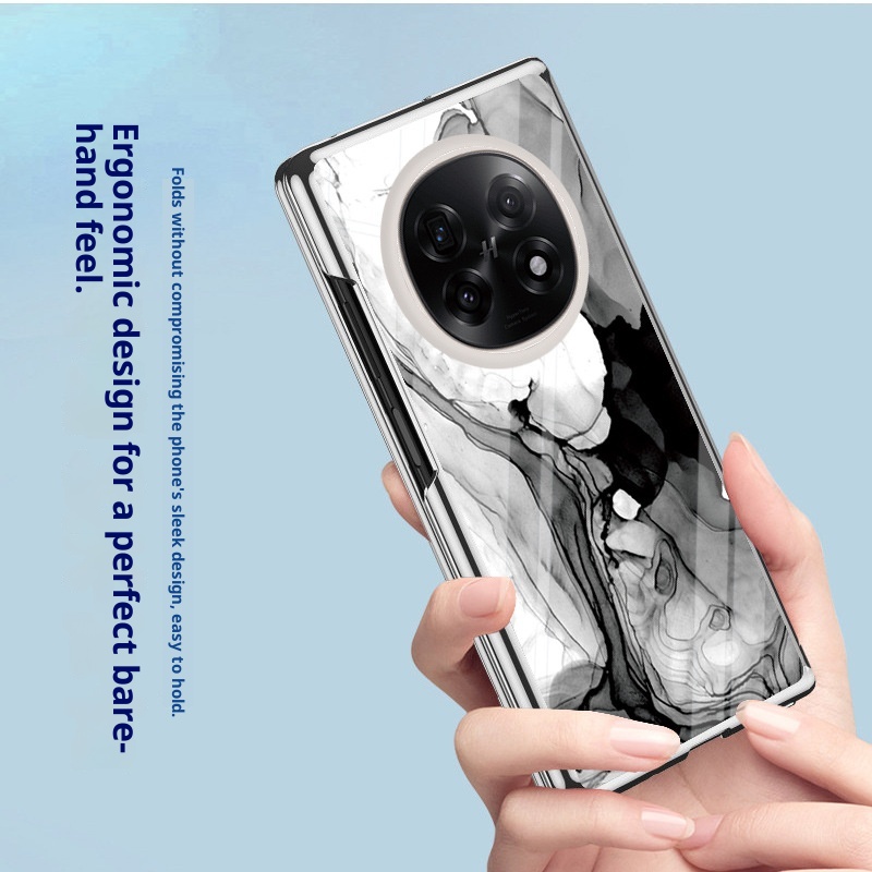 TechGlobe compatibile con la custodia per telefono Oppo N5, custodia protettiva in vetro elettrolitico pieghevole, trova N3, moda, marmo creativo_voghion.com