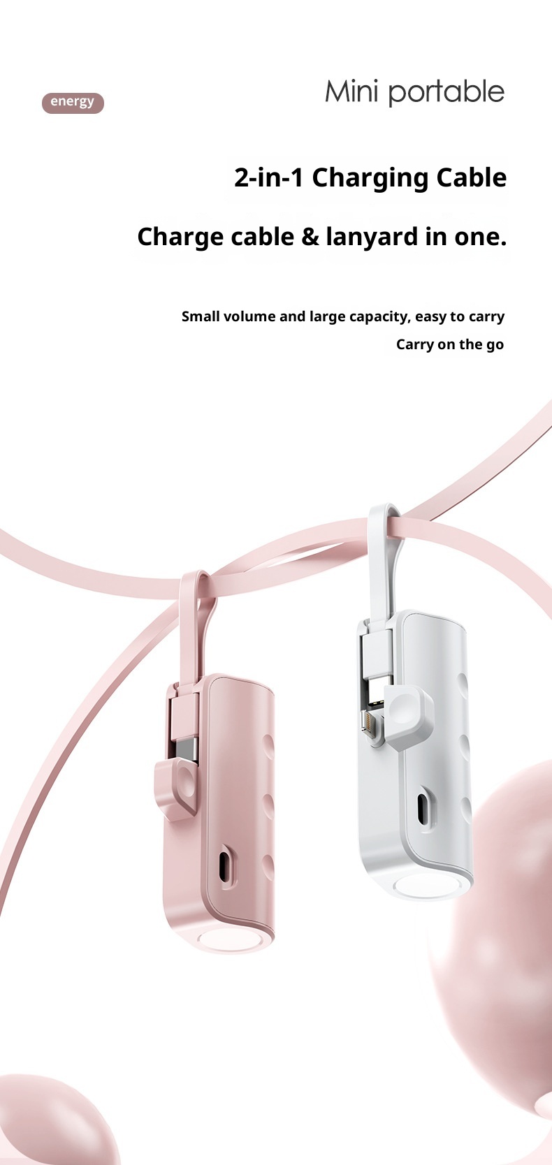 techglobe KC Mini-Notfall-Powerbank 5000mAh, tragbar, für den mobilen Einsatz, ideal als Geschenk für den grenzüberschreitenden Handel, Großhandel_voghion.com