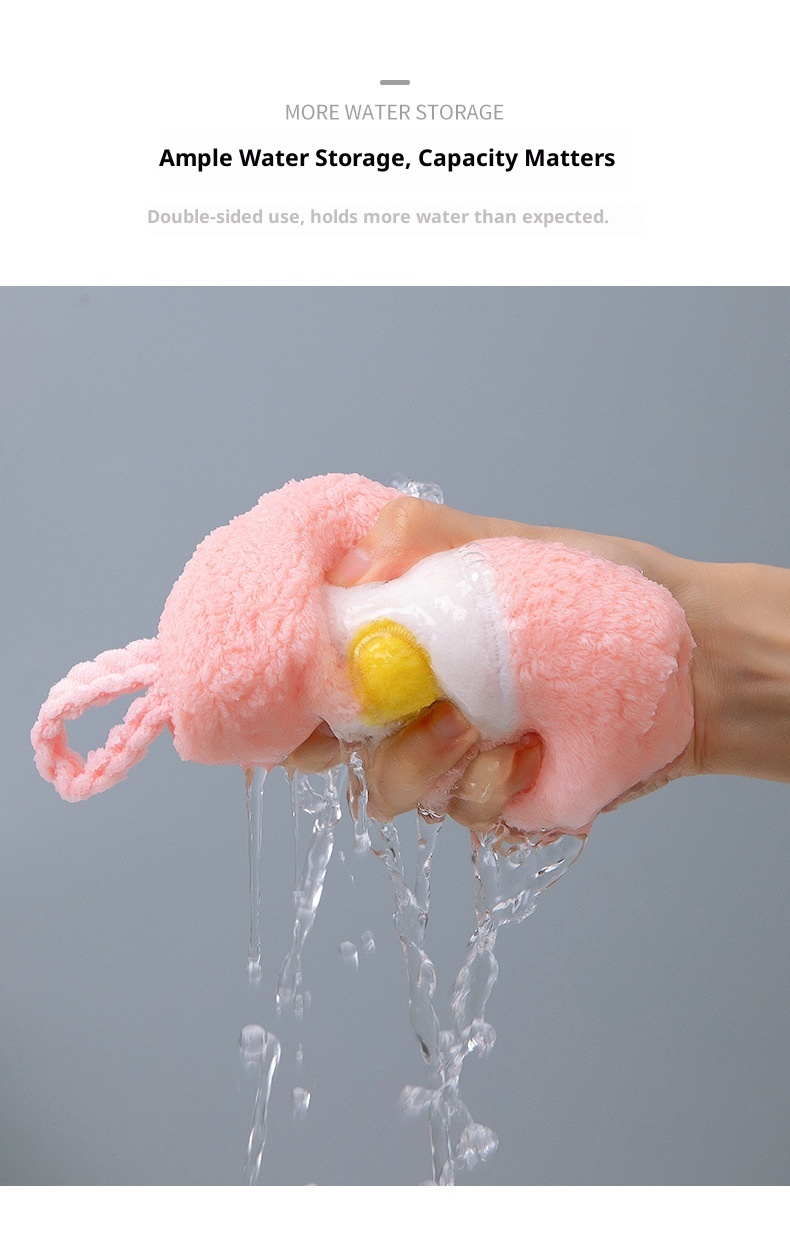 Lillian Hanging Cute Bathroom Cloth Absorbent Quick-Dry Towel Thickened Household Hand Wipe Handkerchief_voghion.com
