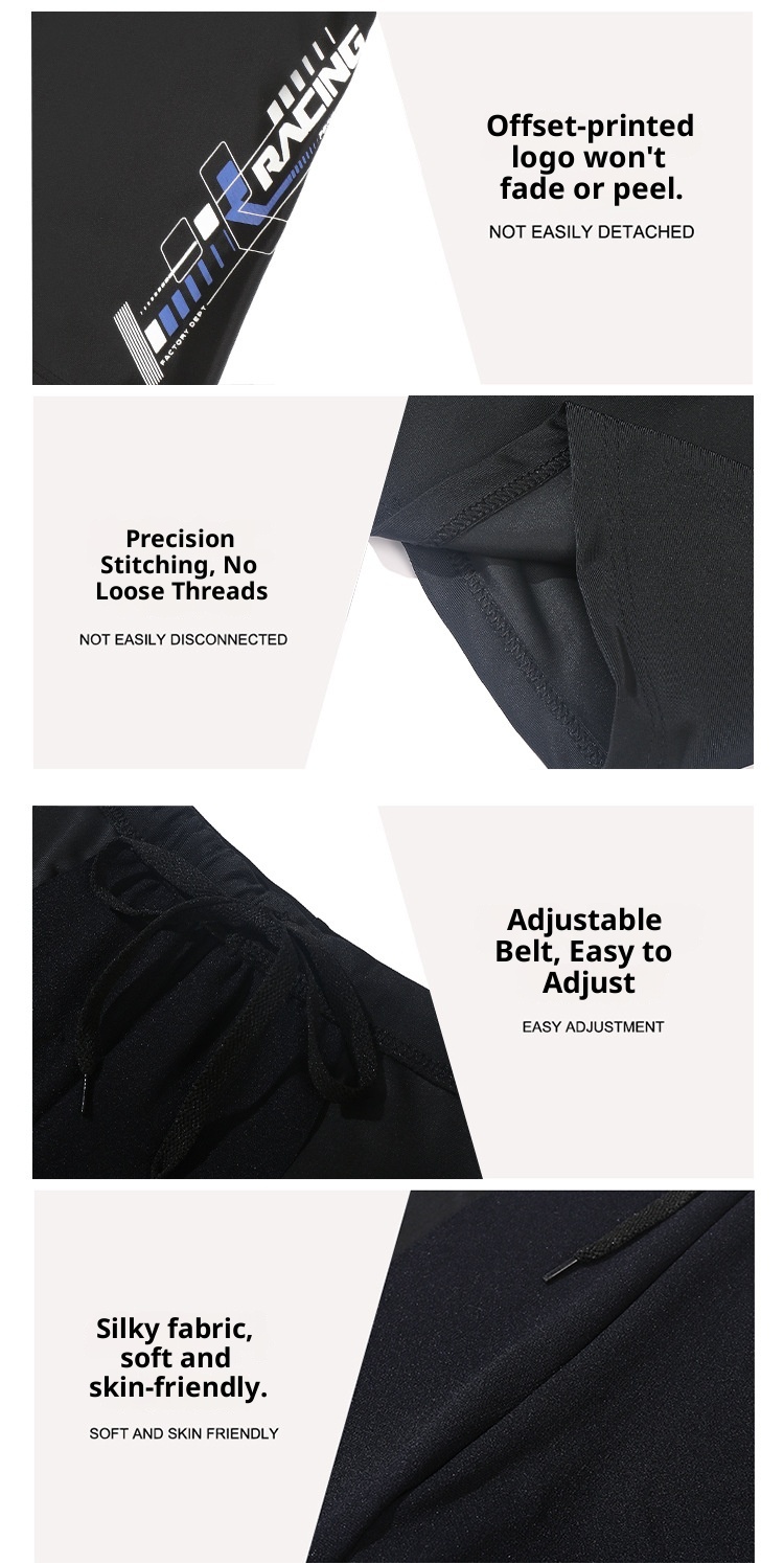 001 New Anti-Embarrassment Adult Trunks Plus Size Loose Professional Quick-Dry Boxer Swim Shorts Men's 5-Point_voghion.com