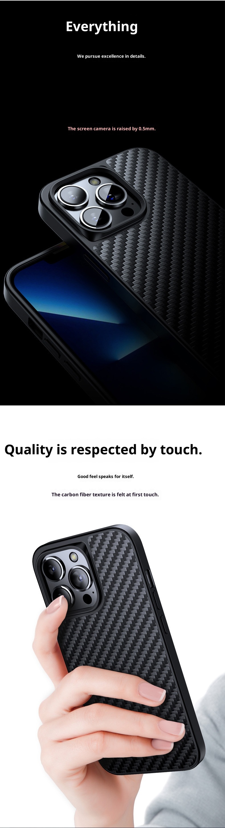 TechGlobe Kevlar Pro Max Compatible 13 Magnetic Phone Carbon Fiber Case One Piece Dropshipping Free Shipping_voghion.com