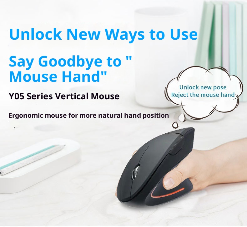 Techglobe Rechargeable Wireless Vertical Laptop Desktop Ergonomic Dual Mode Silent Bluetooth Mouse Wholesale_voghion.com