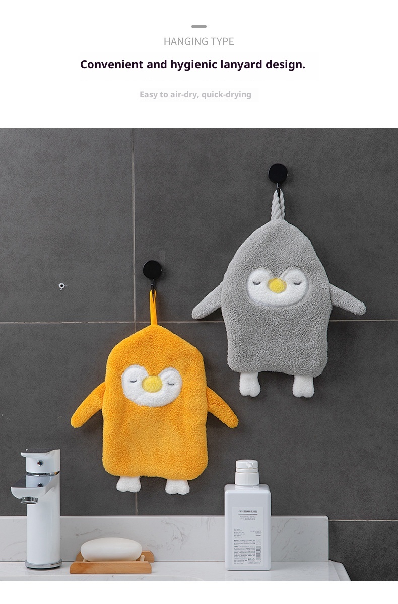 Lillian Hanging Cute Bathroom Cloth Absorbent Quick-Dry Towel Thickened Household Hand Wipe Handkerchief_voghion.com