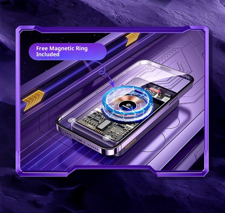 TechGlobe REMAX compatibile con 17 cavi magnetici trasparenti integrati, banca dati mobile da 10000 mAh con ricarica rapida 3C_voghion.com