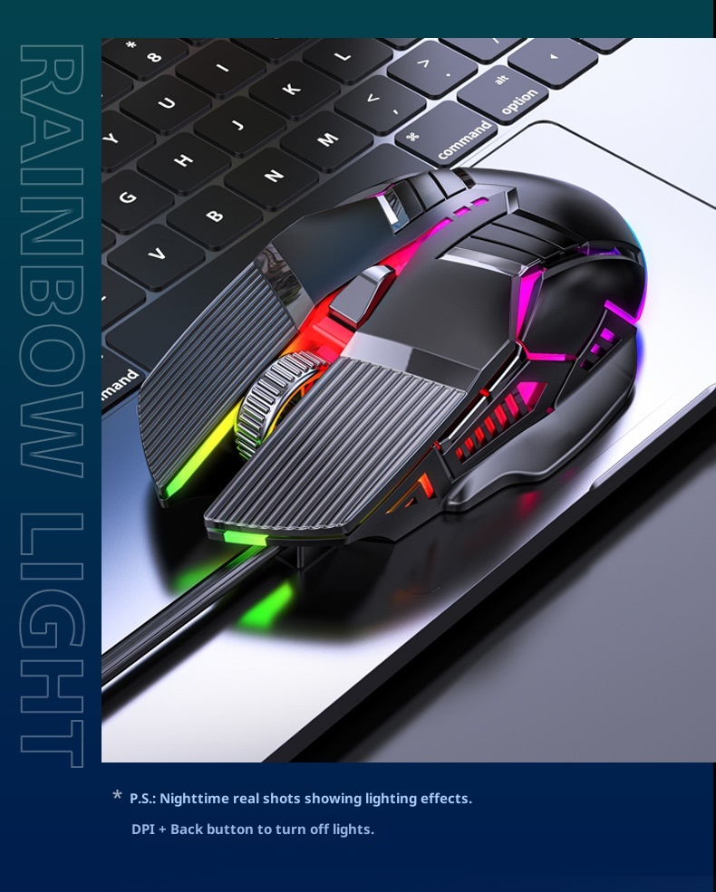 Digitex Digitex Mozuo S800 Mouse da gioco USB meccanico silenzioso cablato per e-sport_voghion.com