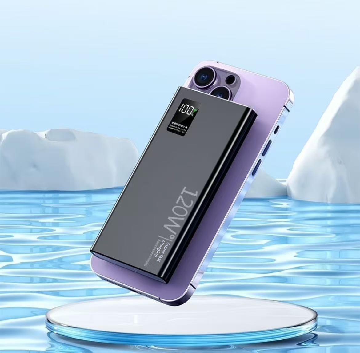 techglobe 3C Certified 120W Super Fast Charging 20000mAh Bank Large Capacity 10000mAh Portable Mobile Power Supply_voghion.com