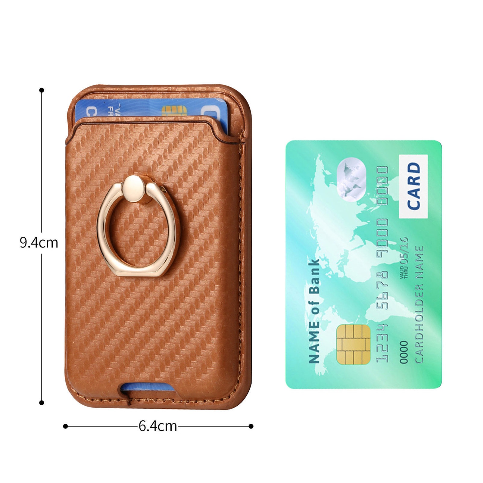 TechGlobe compatibile con 16 porta carte magnetiche in pelle con texture in fibra di carbonio, clip per portafoglio da 14p, 15_voghion.com