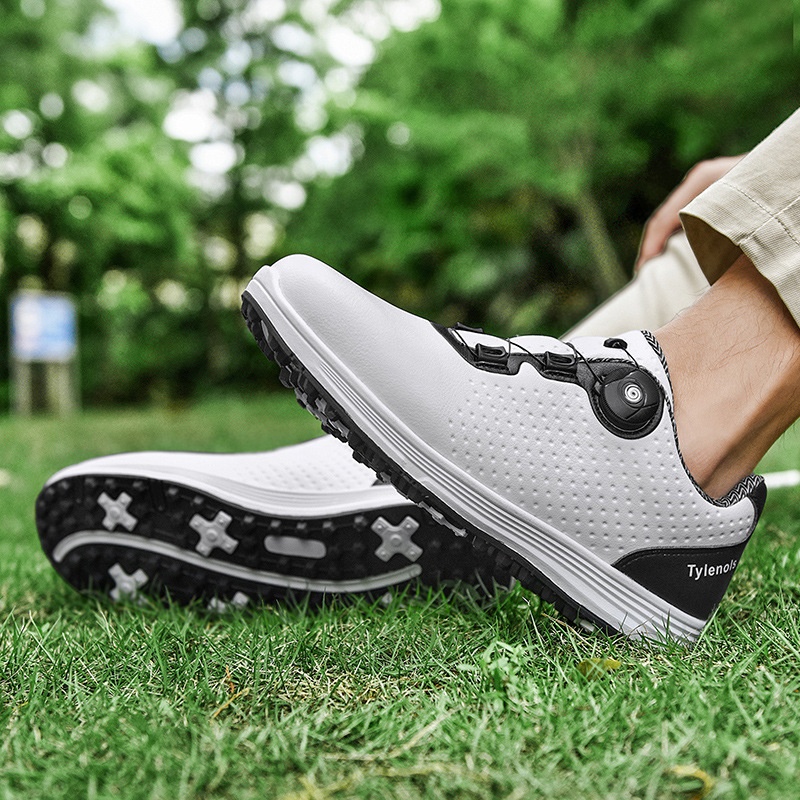 Zees Cross-border Foreign Trade Men And Women Waterproof Rotating Button Couple Golf Casual Sports Shoes_voghion.com