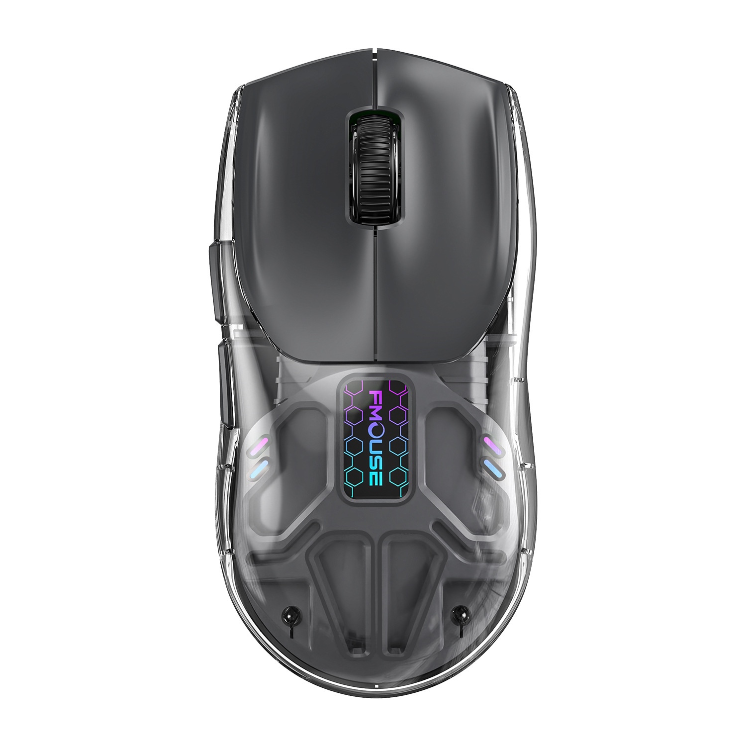 Digitex Digitex Huma Wireless Bluetooth Three-Mode Semi-Transparent Ro Programming Silent E-Sports Gaming Mouse_voghion.com