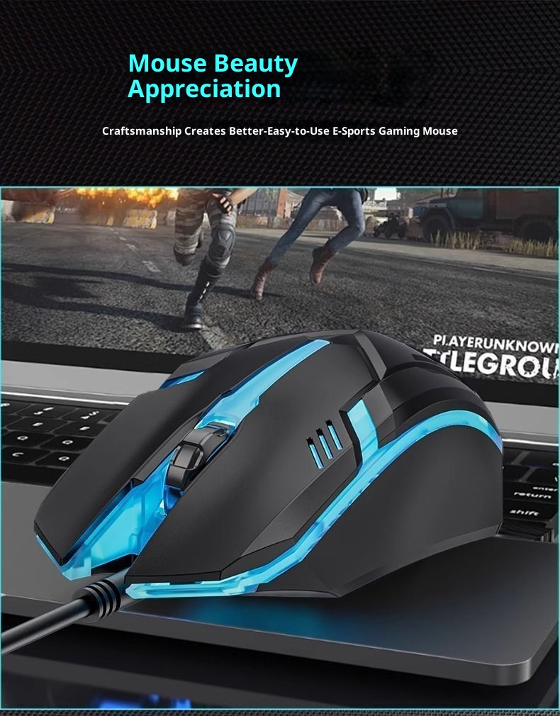 Digitex Digitex Wired Mouse USB Office Laptop Gaming E-Sports Dedicated Mechanical Home Desktop Luminous_voghion.com
