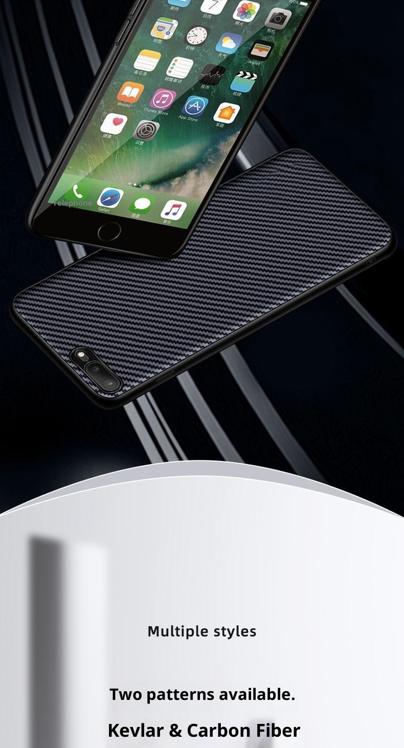 Custodia compatibile con iPhone 7, SE, Kevlar, SE2, fibra di carbonio, 8 Plus, Seven Eight, Three Men di TechGlobe_voghion.com