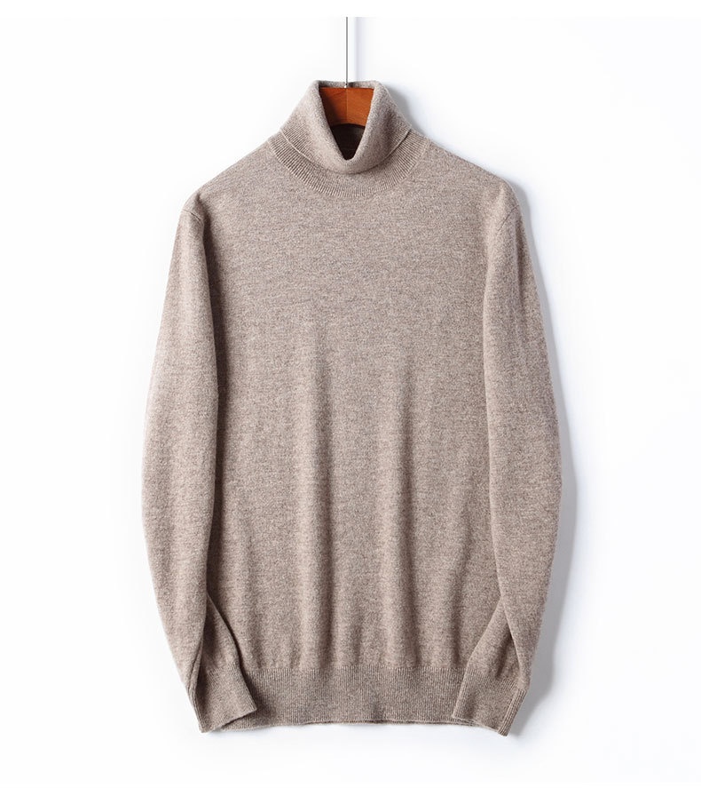 boy Boy Boy Boy 100% Pure 2025 Autumn Winter New Men's High Collar Non-Cashmere Inner Layer Merino Wool Sweater_voghion.com