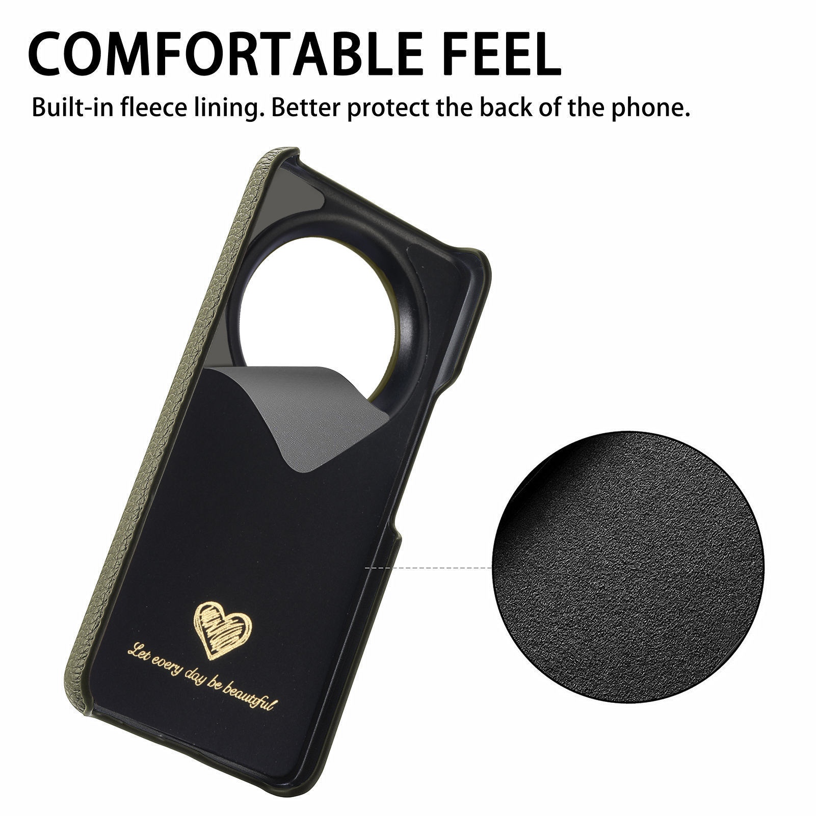 TechGlobe Hochwertiges Lych-Grain-Glattleder, hautfreundlich, kompatibel mit Mat70, groß, stoßfest_voghion.com