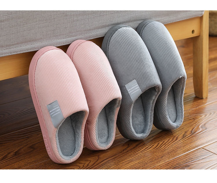Zees Fluffy para mulheres, para uso doméstico no outono e inverno, sapatos de maternidade quentes com forro de lã, sola grossa de algodão para casais._voghion.com