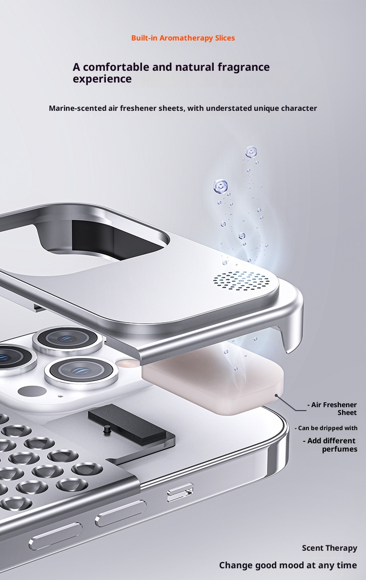 TechGlobe Suitable For 13 Heat Dissipation Metal Protective Anti-drop Aluminum Alloy IPhone 14 Pro Max Phone Case_voghion.com