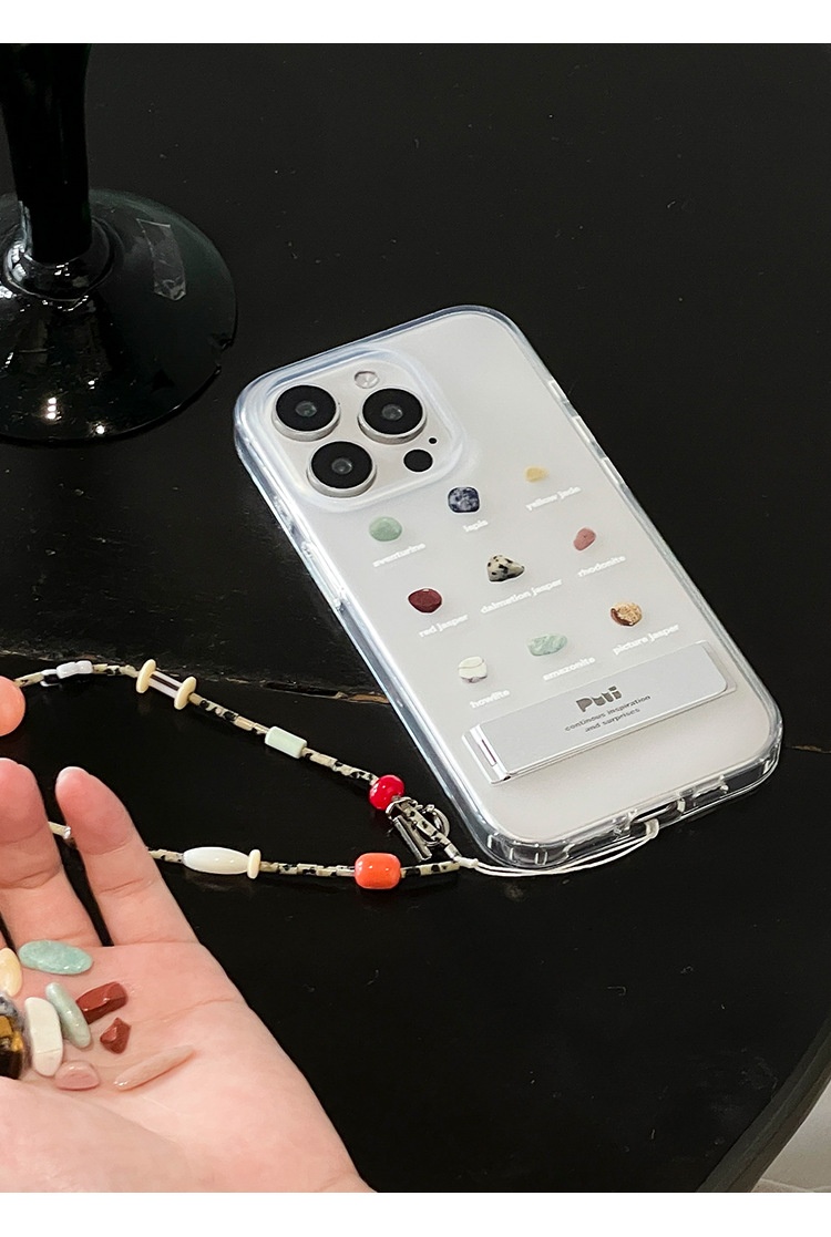 Coque de téléphone TechGlobe Puui Originale compatible avec iPhone 16/15 Pro Max, transparente et mate._voghion.com