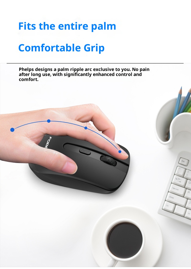 Digitex Digitex FV180 İş Ofisi Kablosuz Taşınabilir Optik Masaüstü Dizüstü Bilgisayar Klasik Fare_voghion.com