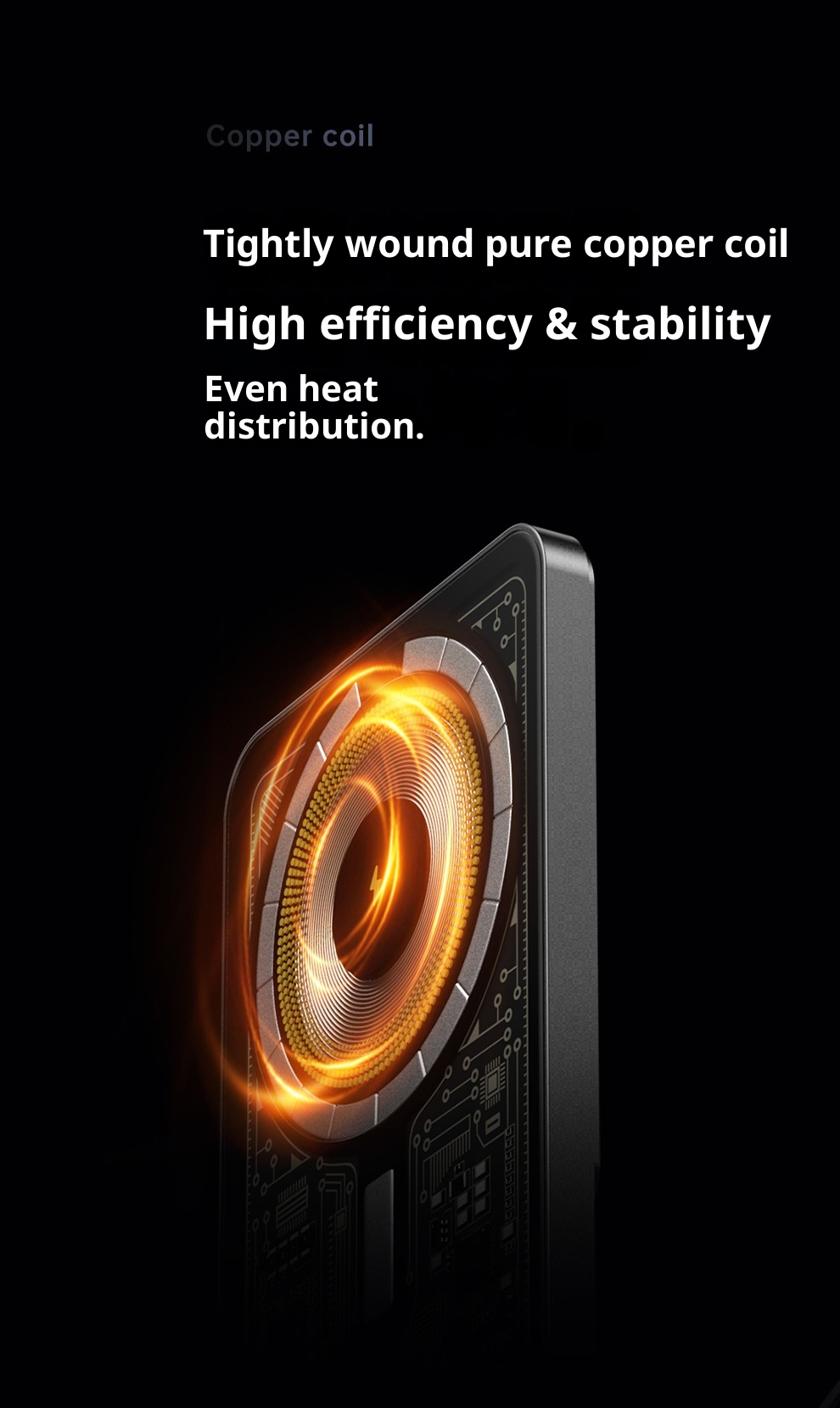 techglobe Magnetische Powerbank 10000mAh Ultradünn Praktisch Kabelloses Schnellladen Clip-on Mobile Power Großhandel_voghion.com