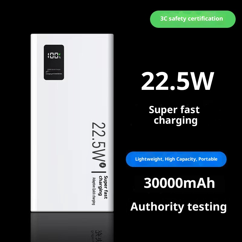 techglobe Factory Direct Super Fast Charging Large Capacity 30000mAh 3C Certified Power Bank 22.5W Gift Support_voghion.com