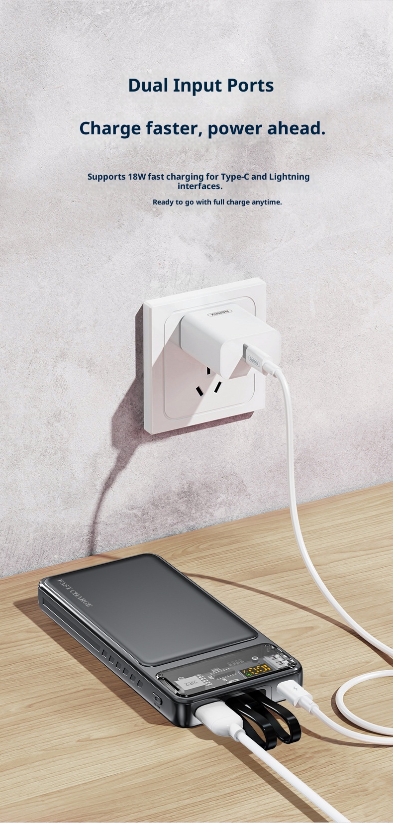 TechGlobe 22.5W Super Fast Charging 10000mAh Power Bank Cyberpunk Transparent Mecha 20000mAh Portable Charger_voghion.com