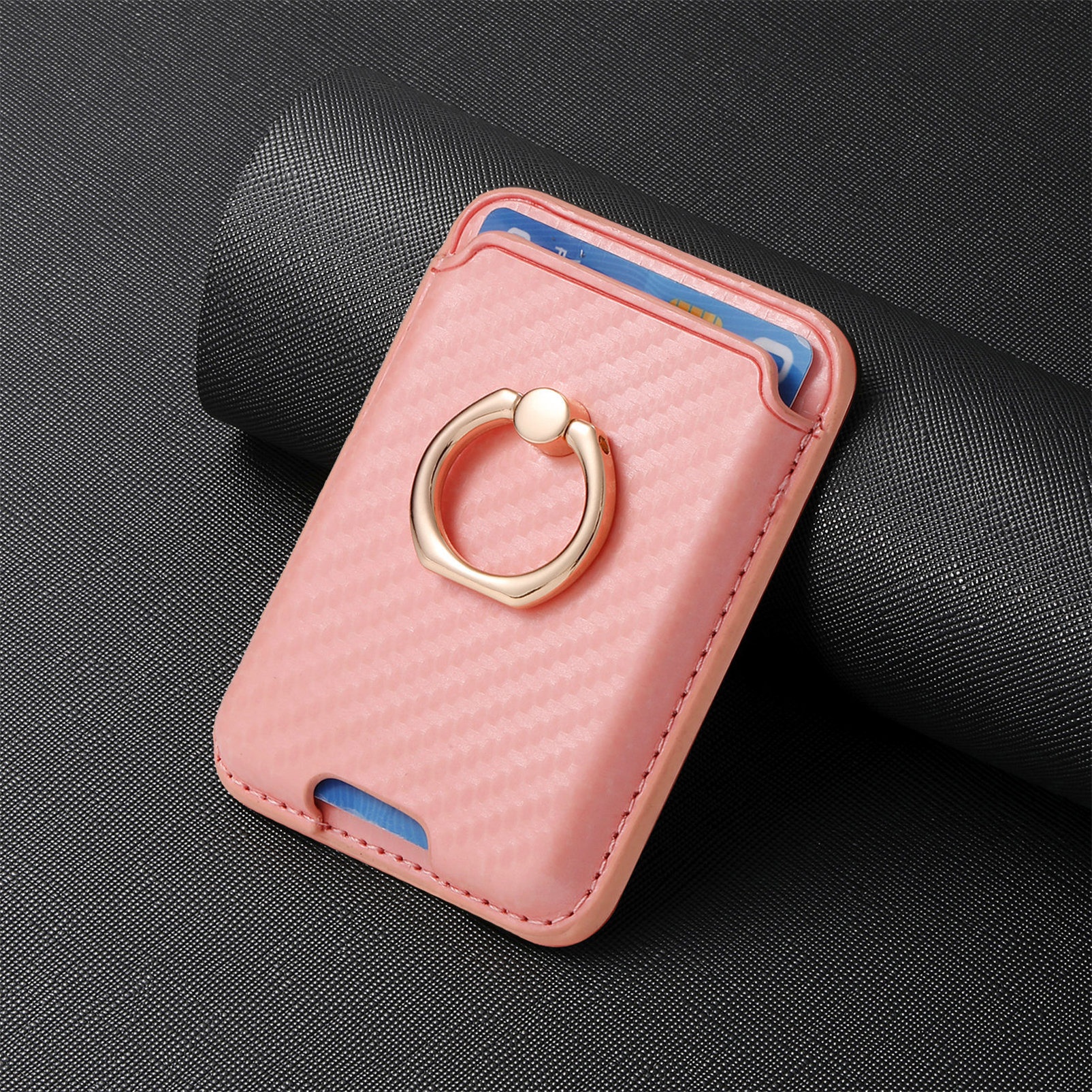 TechGlobe compatibile con 16 porta carte magnetiche in pelle con texture in fibra di carbonio, clip per portafoglio da 14p, 15_voghion.com