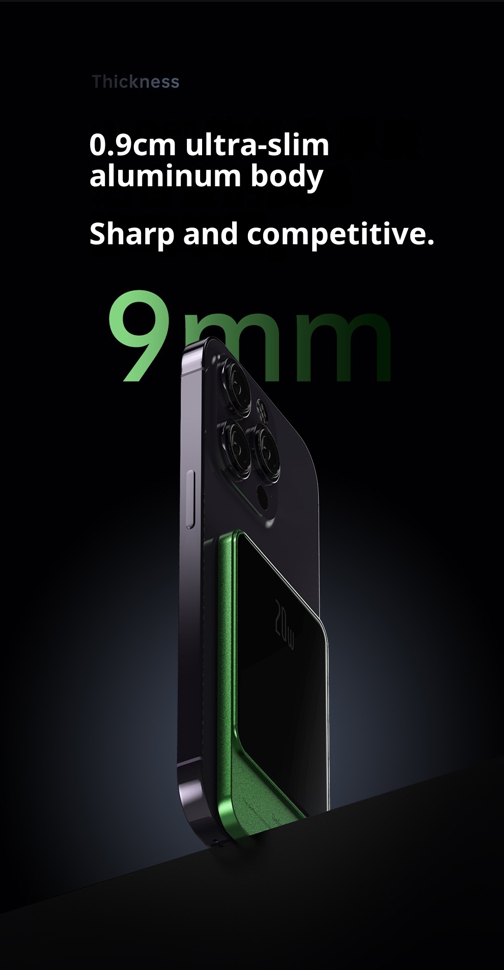 techglobe Magnetische Powerbank 10000mAh Ultradünn Praktisch Kabelloses Schnellladen Clip-on Mobile Power Großhandel_voghion.com