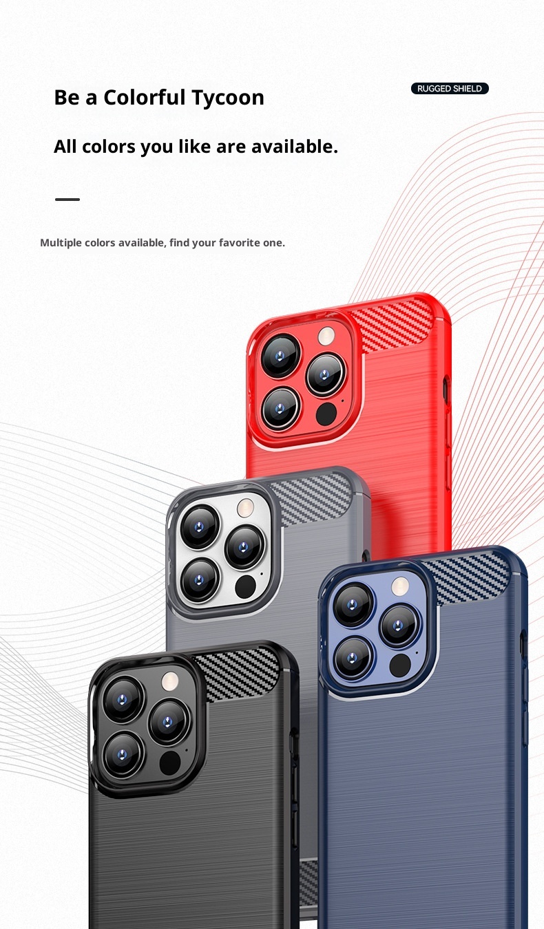 TechGlobe Suitable For Max Phone Case IPhone 13 Pro Protective Cover Full Coverage Anti-drop Brushed TPU_voghion.com