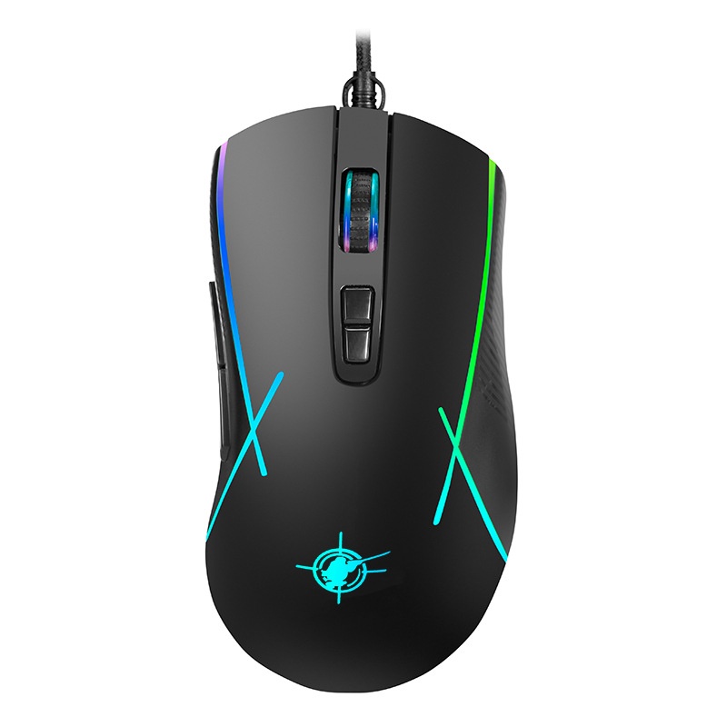 Digitex Digitex Pengbai X1 Mecha Braided Wire Gaming Mouse Computer Accessories USB Cross-Border Colorful Lighting Effect_voghion.com