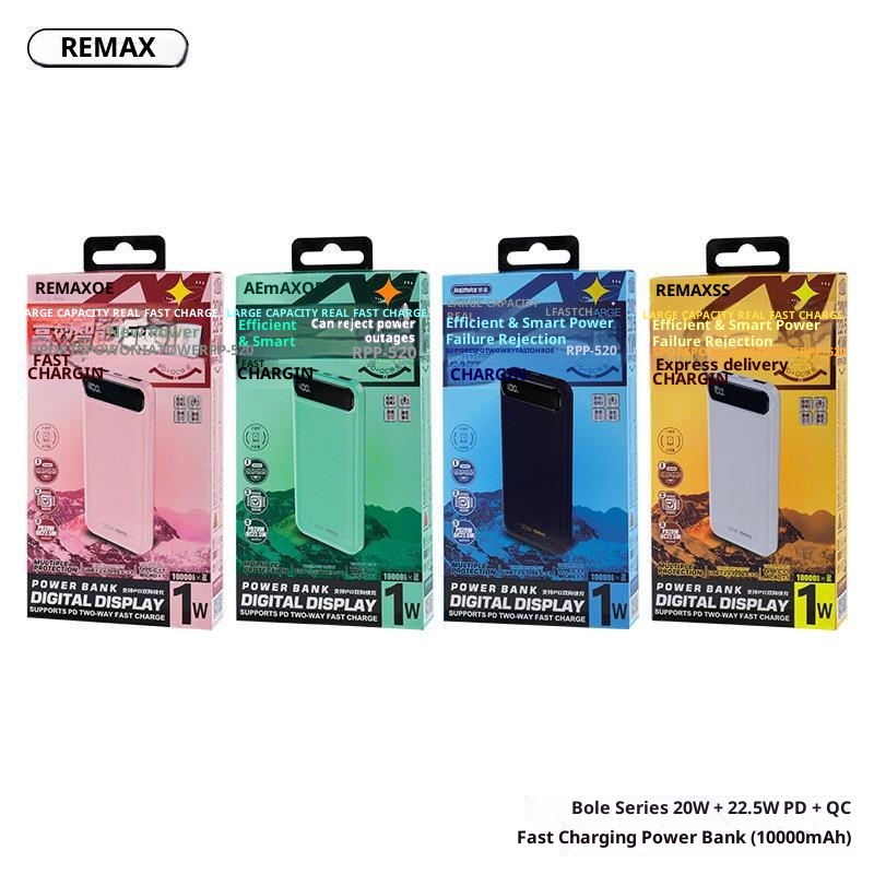 TechGlobe Remax Lightweight Portable 30000mAh Large Capacity Fast Charging Mobile Bank With Power Level Display And 3C_voghion.com